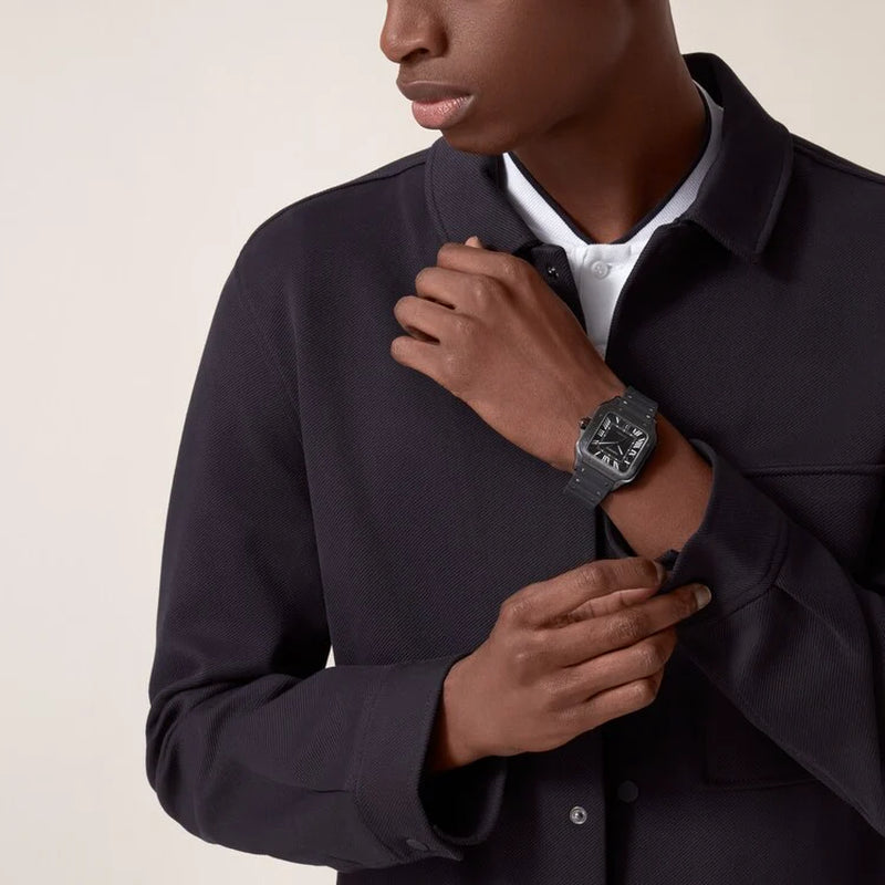 Unworn  Santos De , Stainless Steel, 39.8Mm, Ref# WSSA0039, Box and Papers