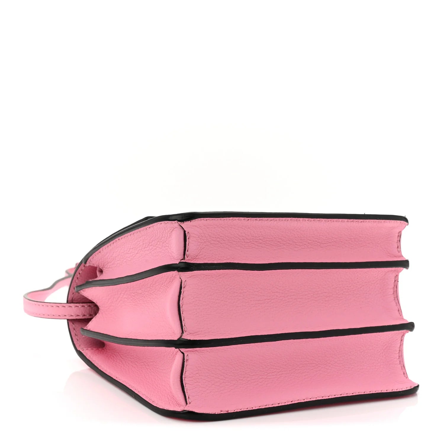 Grained Calfskin La Medusa Flap Shoulder Bag Pink