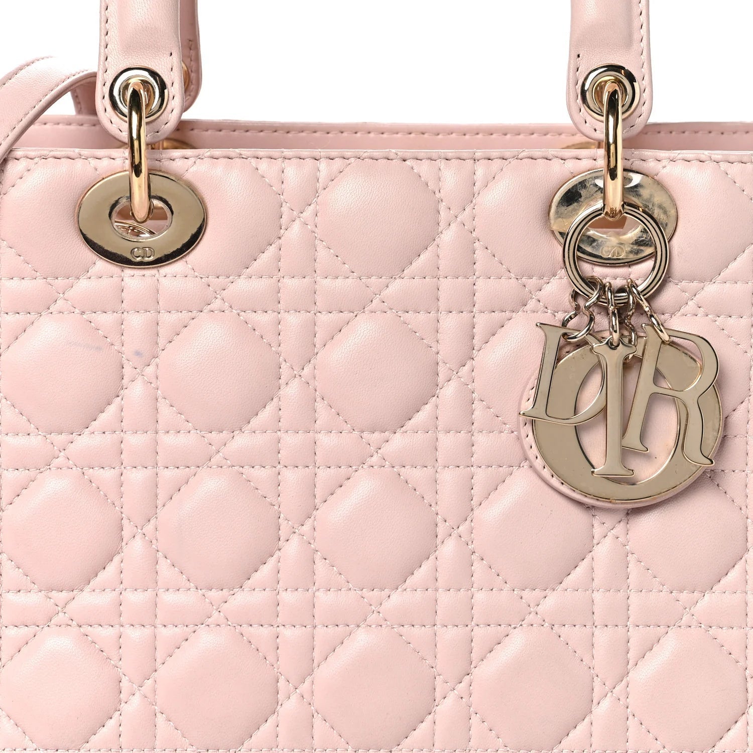 Lambskin Cannage Medium Lady Dior Light Pink