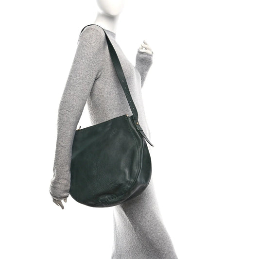 Grainy Calfskin Medium Knight Bag Vine