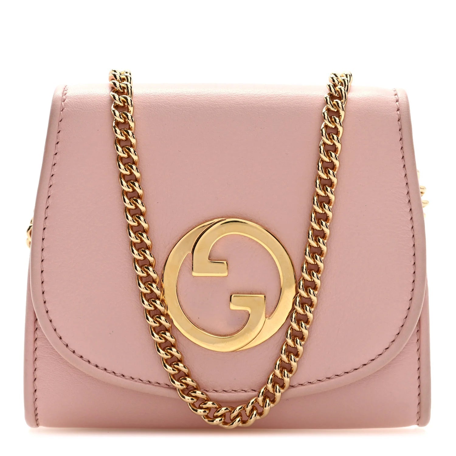 Roxy Calfskin Medium Blondie Chain Wallet Powder Pink