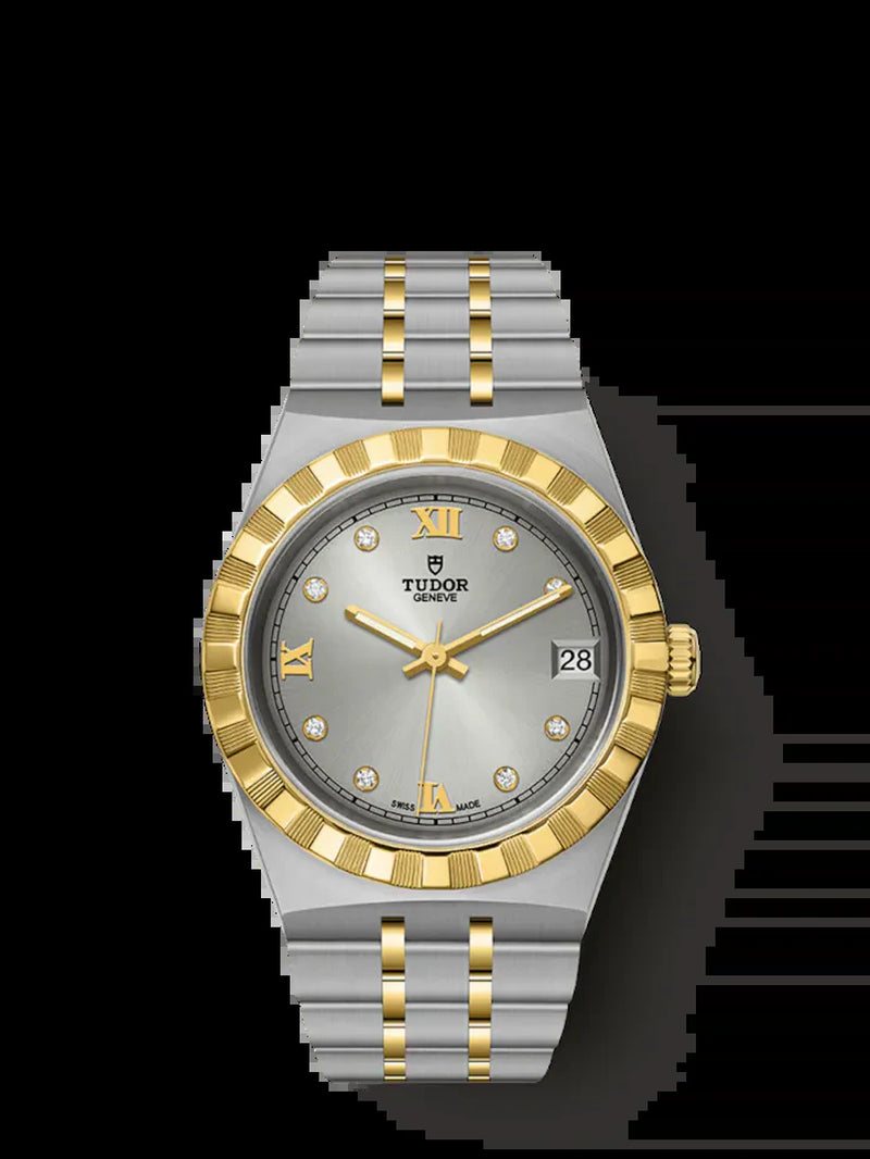 Royal, Stainless Steel and 18K Yellow Gold with Diamond-Set, 34Mm, Ref# M28403-0002