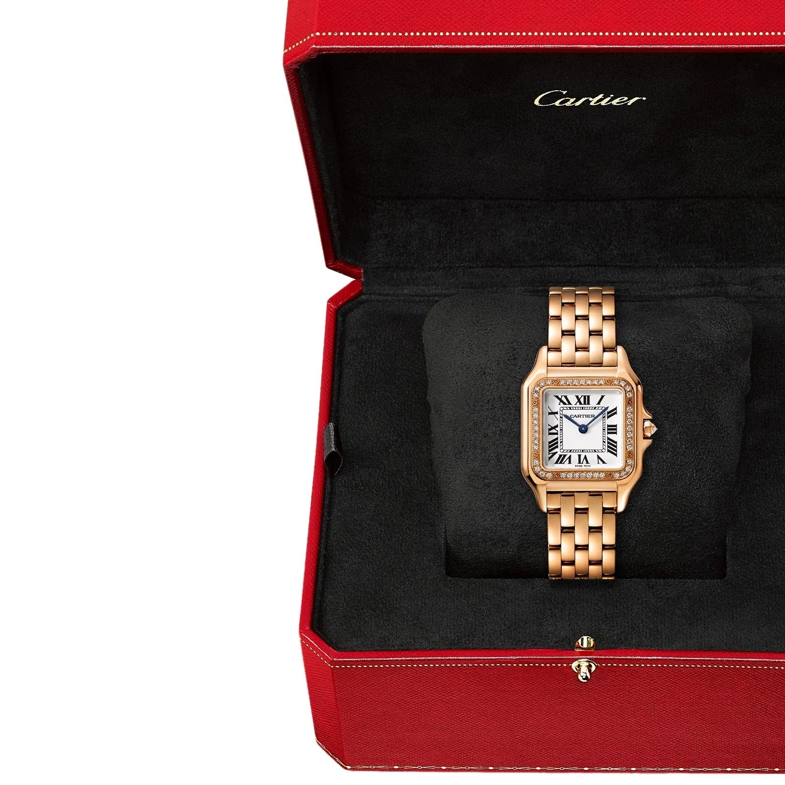Unworn  Panthère De  Medium, 18K Rose Gold, Diamonds, 27Mm X 36Mm, Ref# WJPN0009, Box and Papers