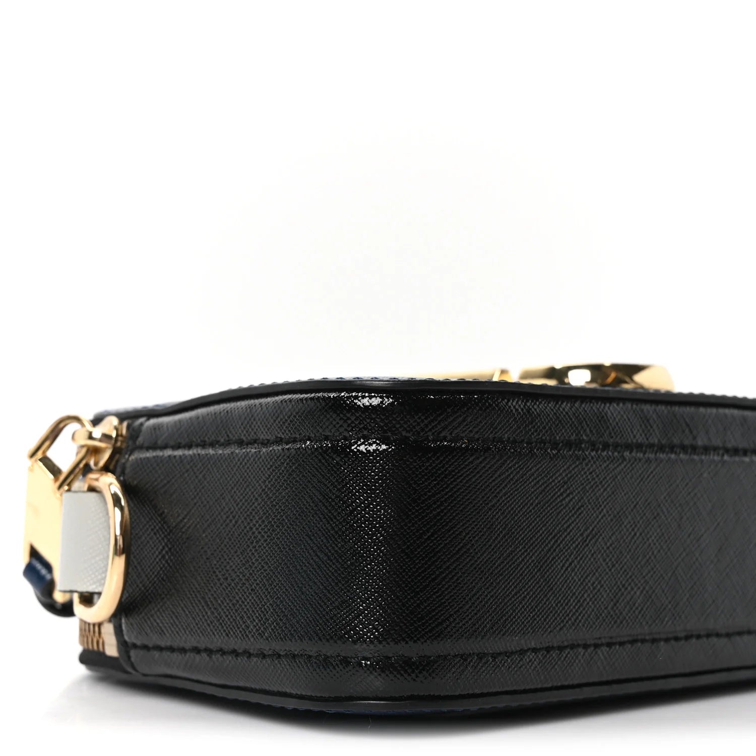 Saffiano Small Snapshot Camera Bag Navy Blue Multicolor