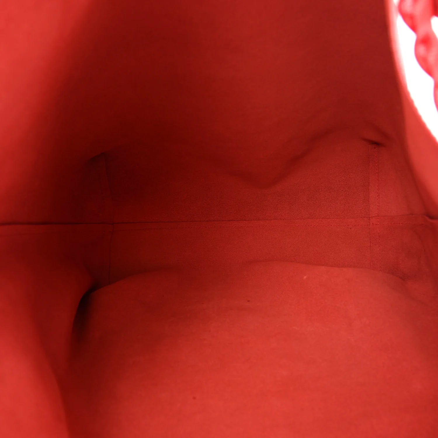 Grained Calfskin Skull Open Shopper Tote Red