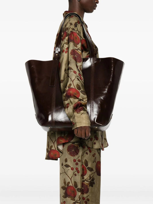 DARK BROWN LEATHER 24.7 SHOPPING BAG