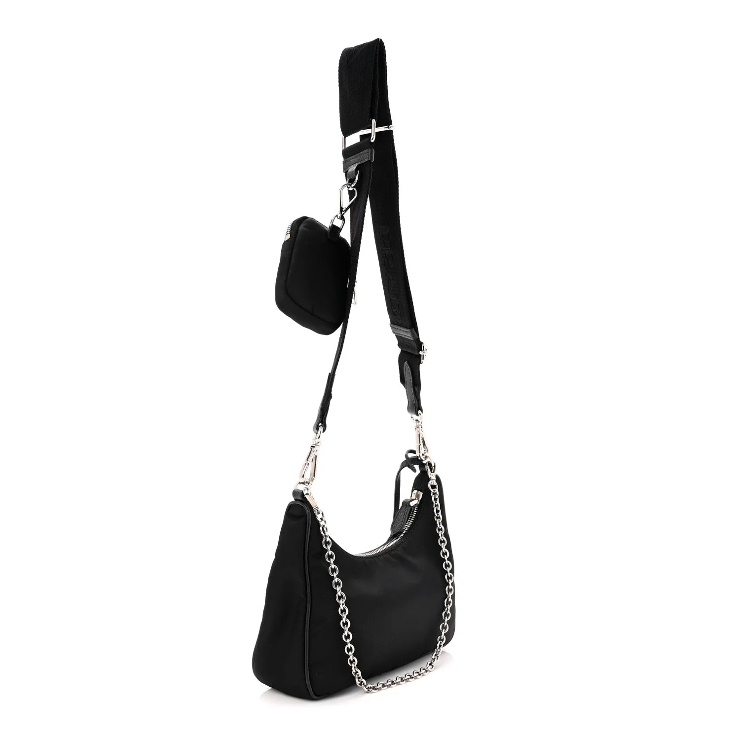 Re-Nylon Saffiano Re-Edition 2005 Shoulder Bag Black