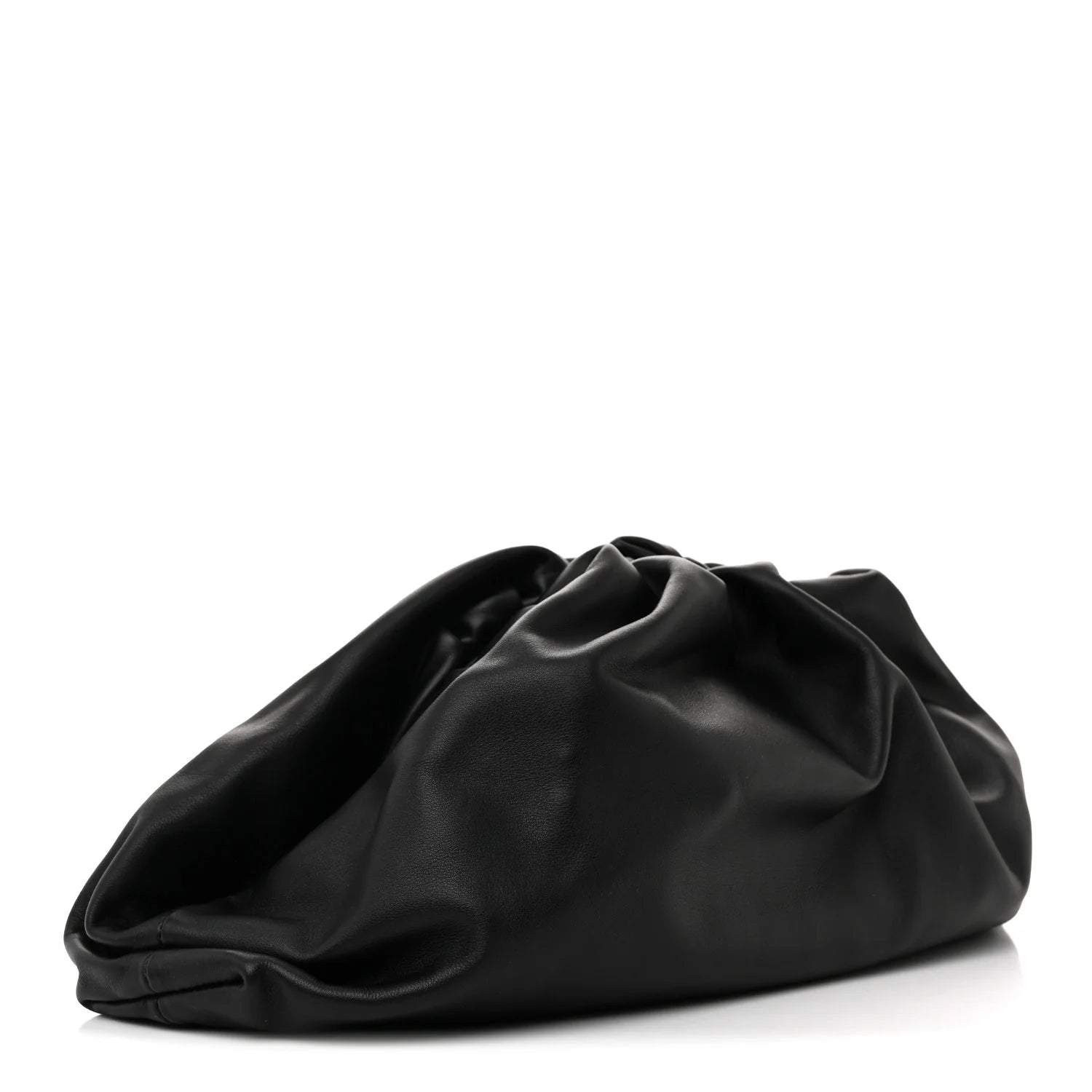 Smooth Butter Calf the Pouch Oversized Clutch Black