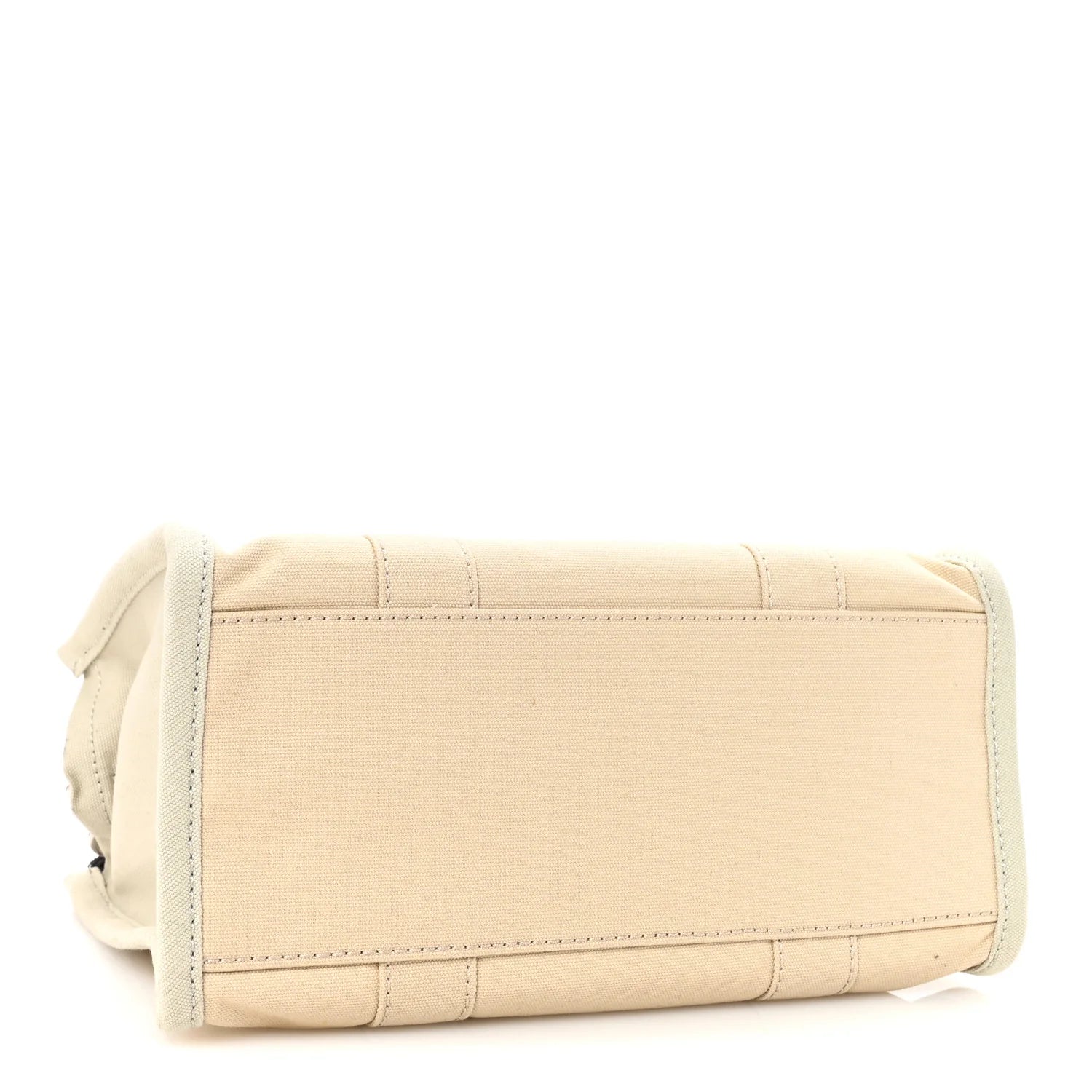 Cotton Canvas Colorblock Medium the Traveler Tote Bag Beige Multicolor