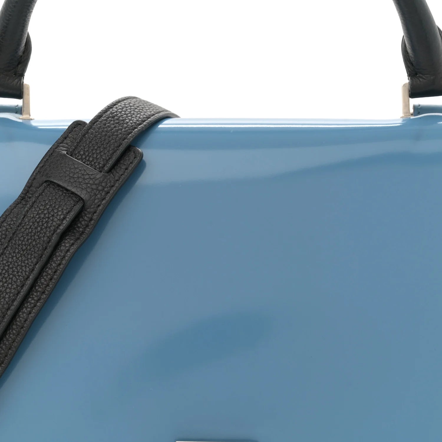 Smooth Calfskin Medium Tri-Color Trapeze Blue