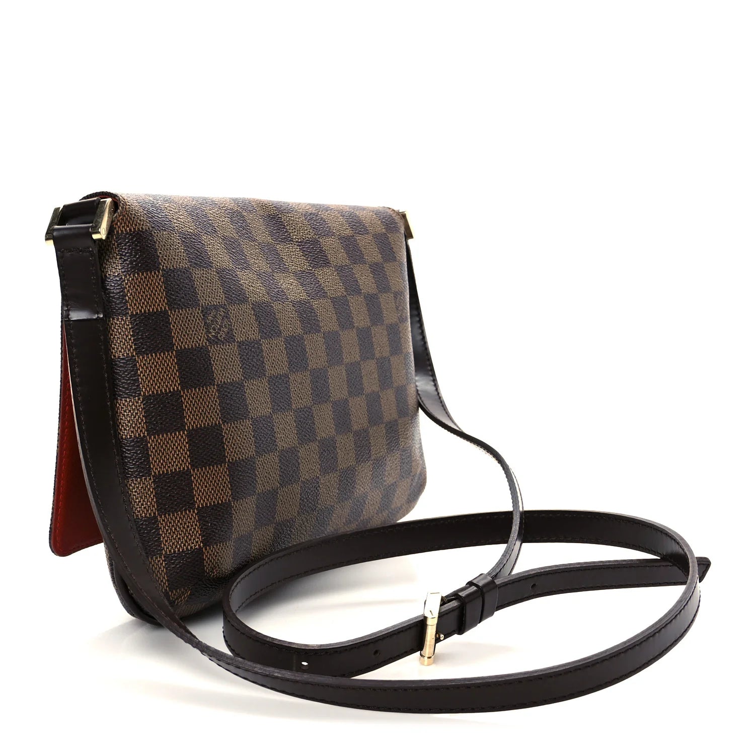 Damier Ebene Musette Tango Long Strap