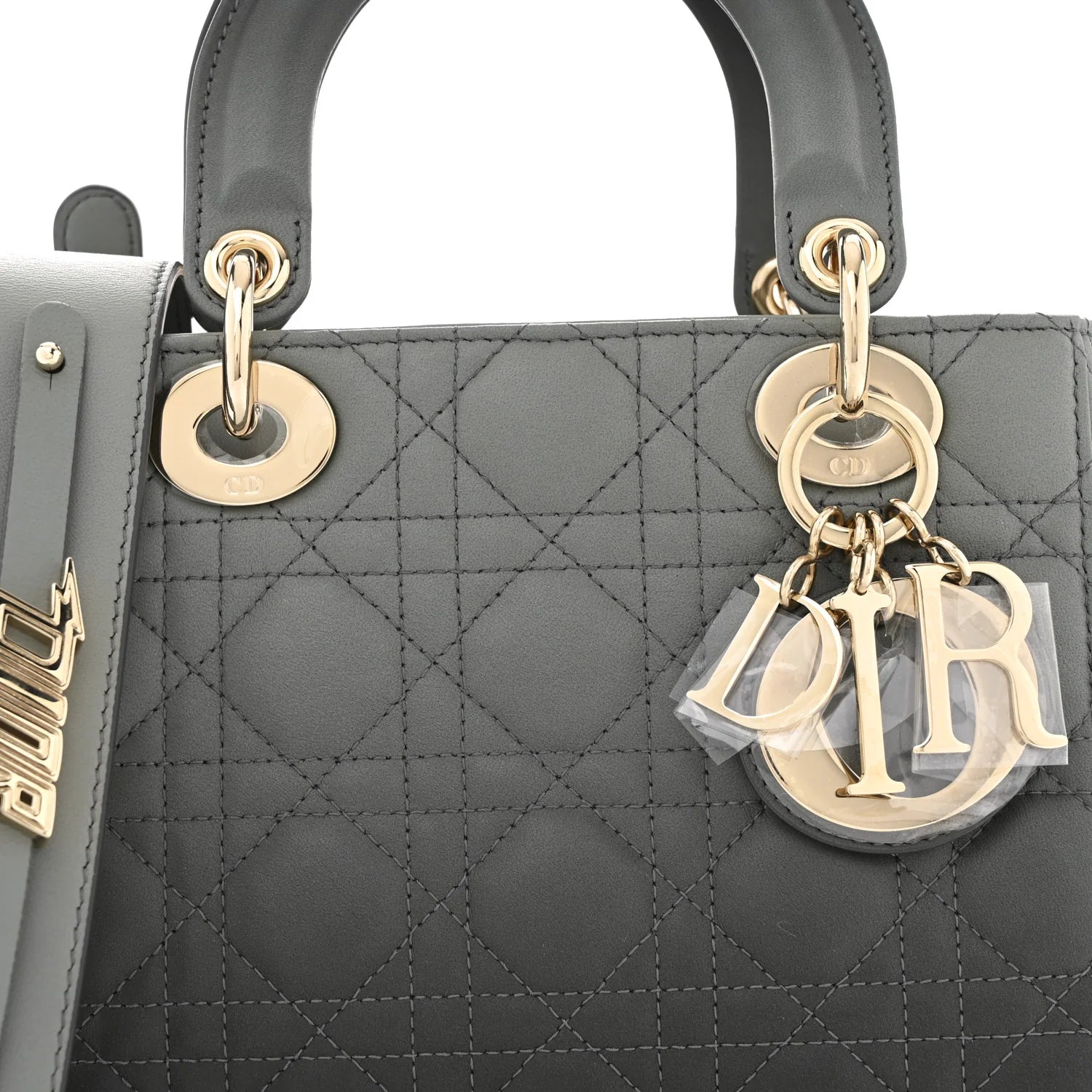 Lambskin Cannage Gradient Small My Abcdior Lady Dior Grey