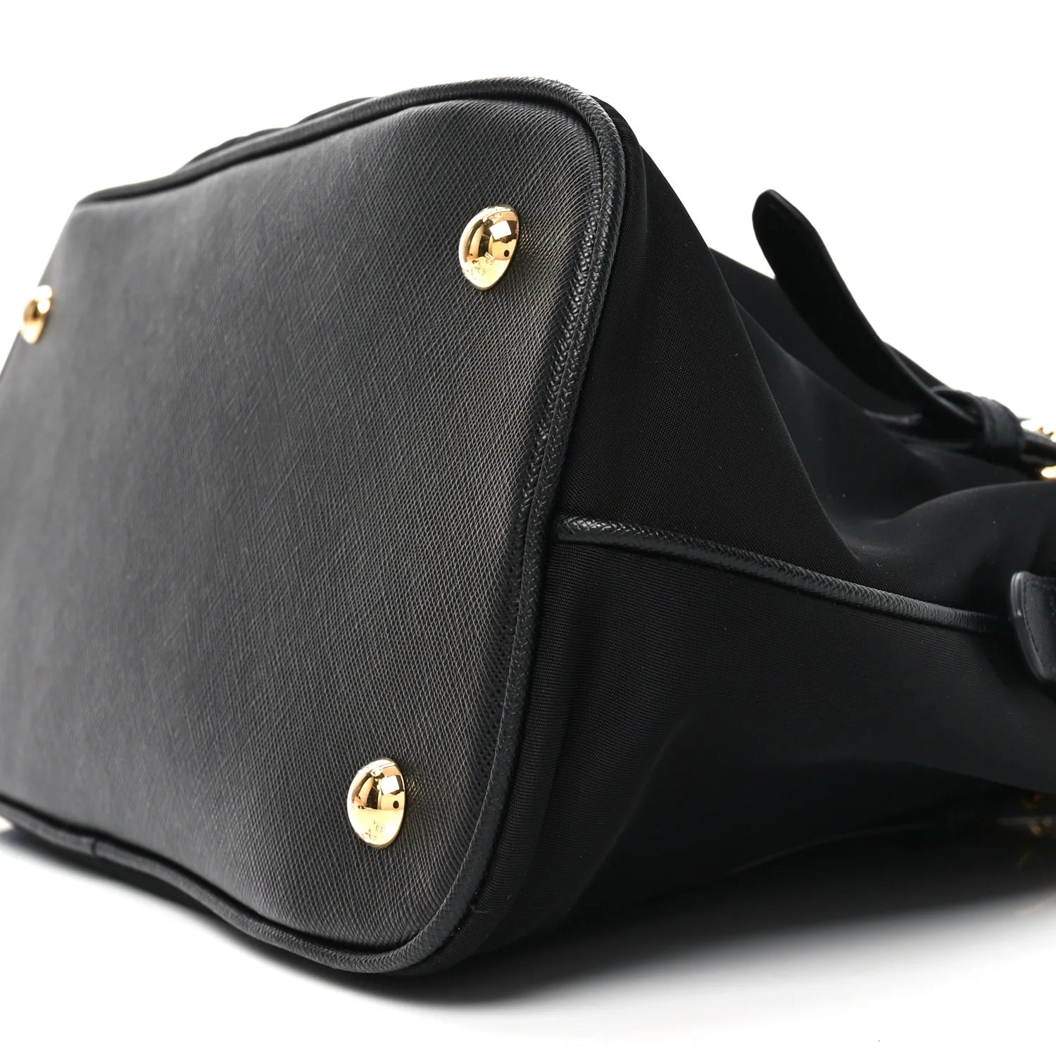 Tessuto Nylon Saffiano Small Tote Black