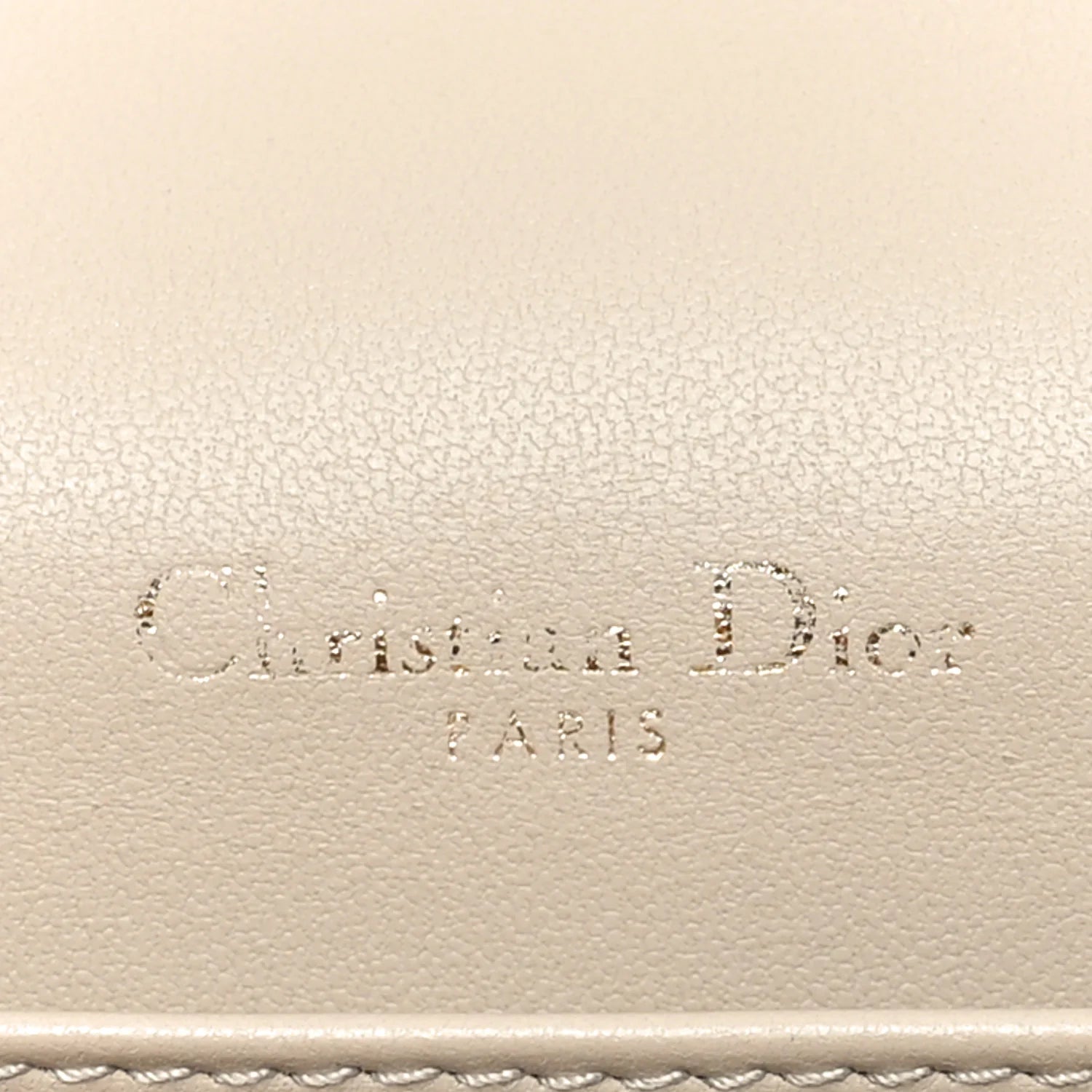 Lambskin Cannage Chain My Dior Daily Chain Pouch Beige