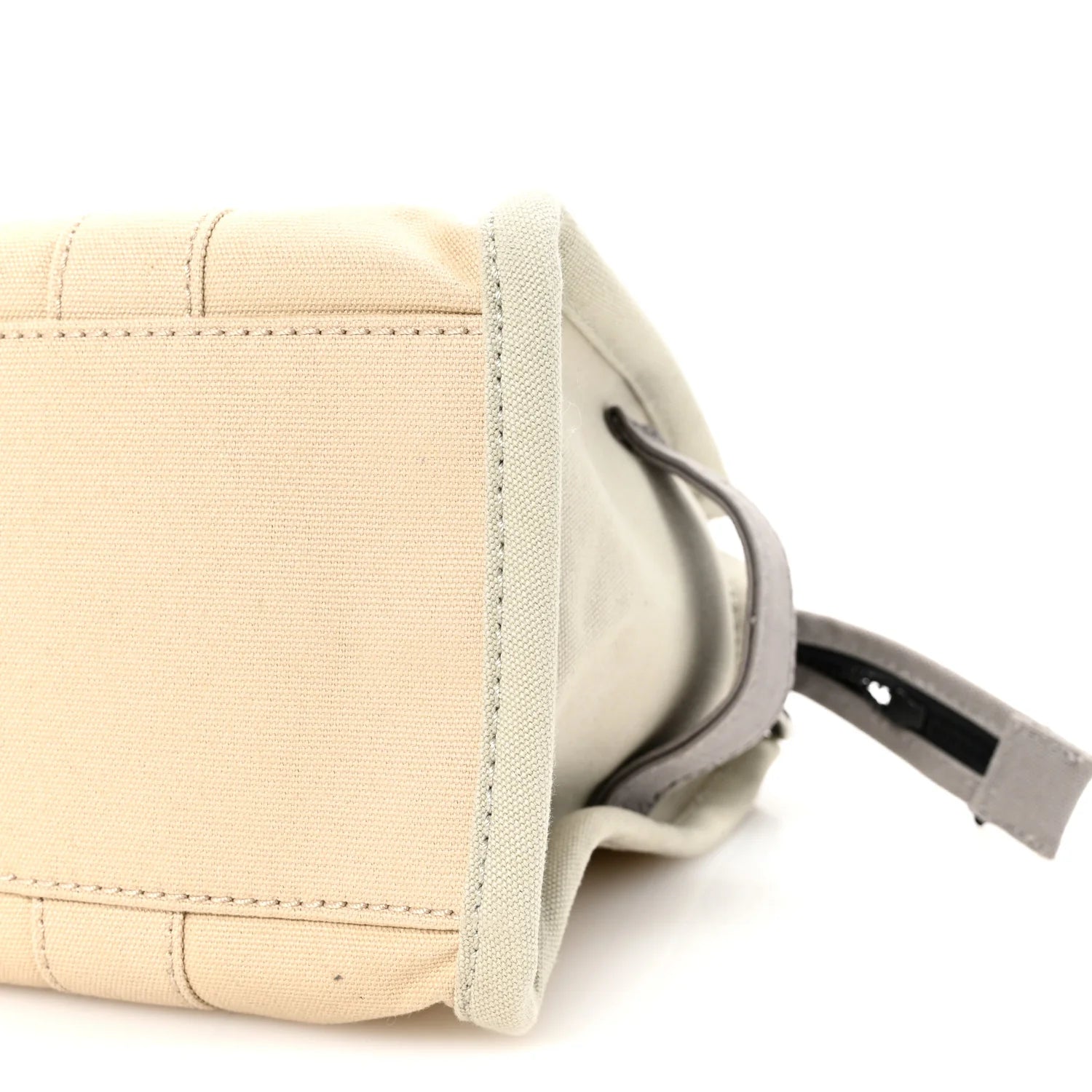 Cotton Canvas Colorblock Medium the Traveler Tote Bag Beige Multicolor