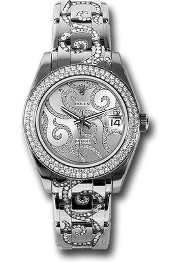 Rolex Datejust Pearlmaster 34Mm Watch: 81339 Arabesque