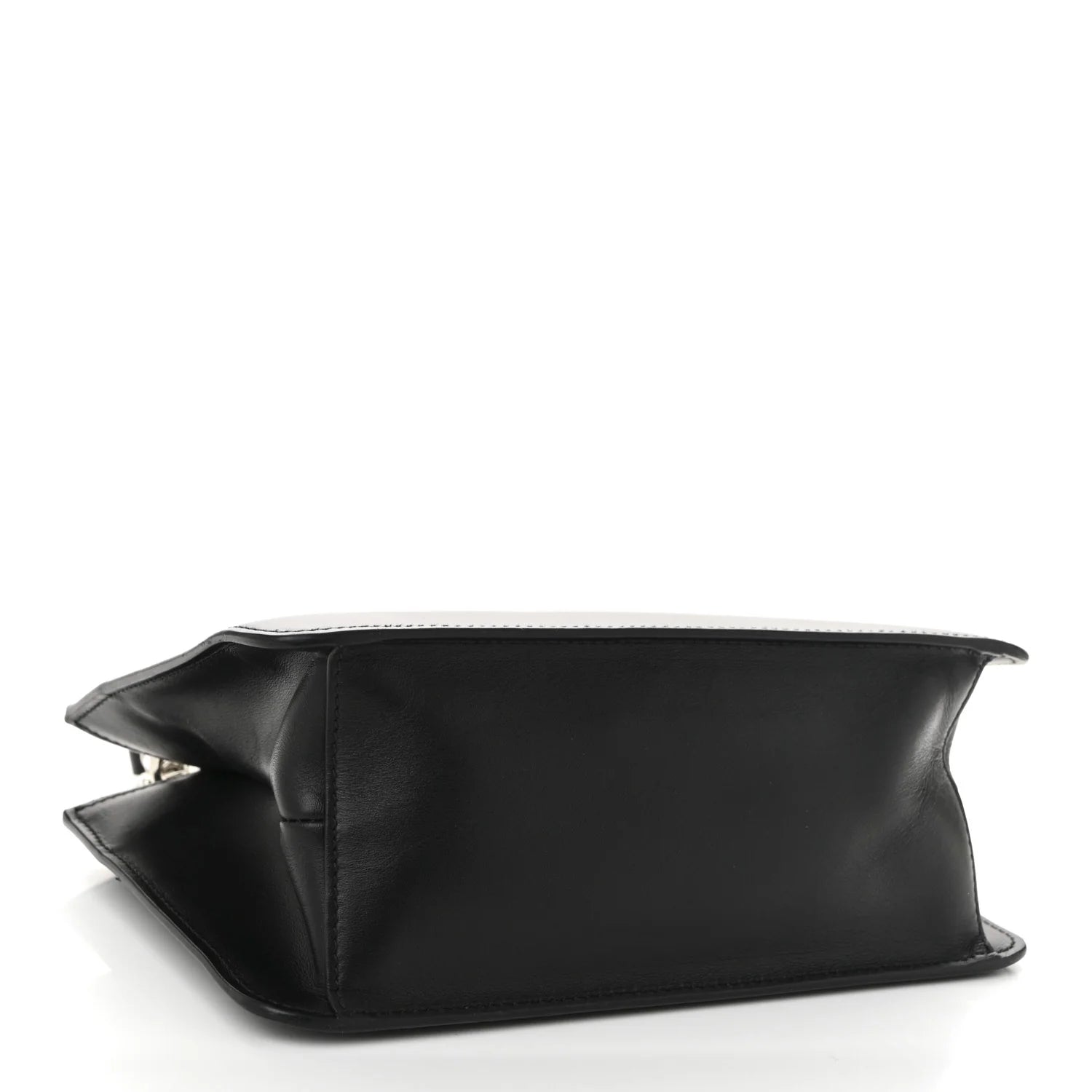 City Calf Double Zip Shoulder Bag Black
