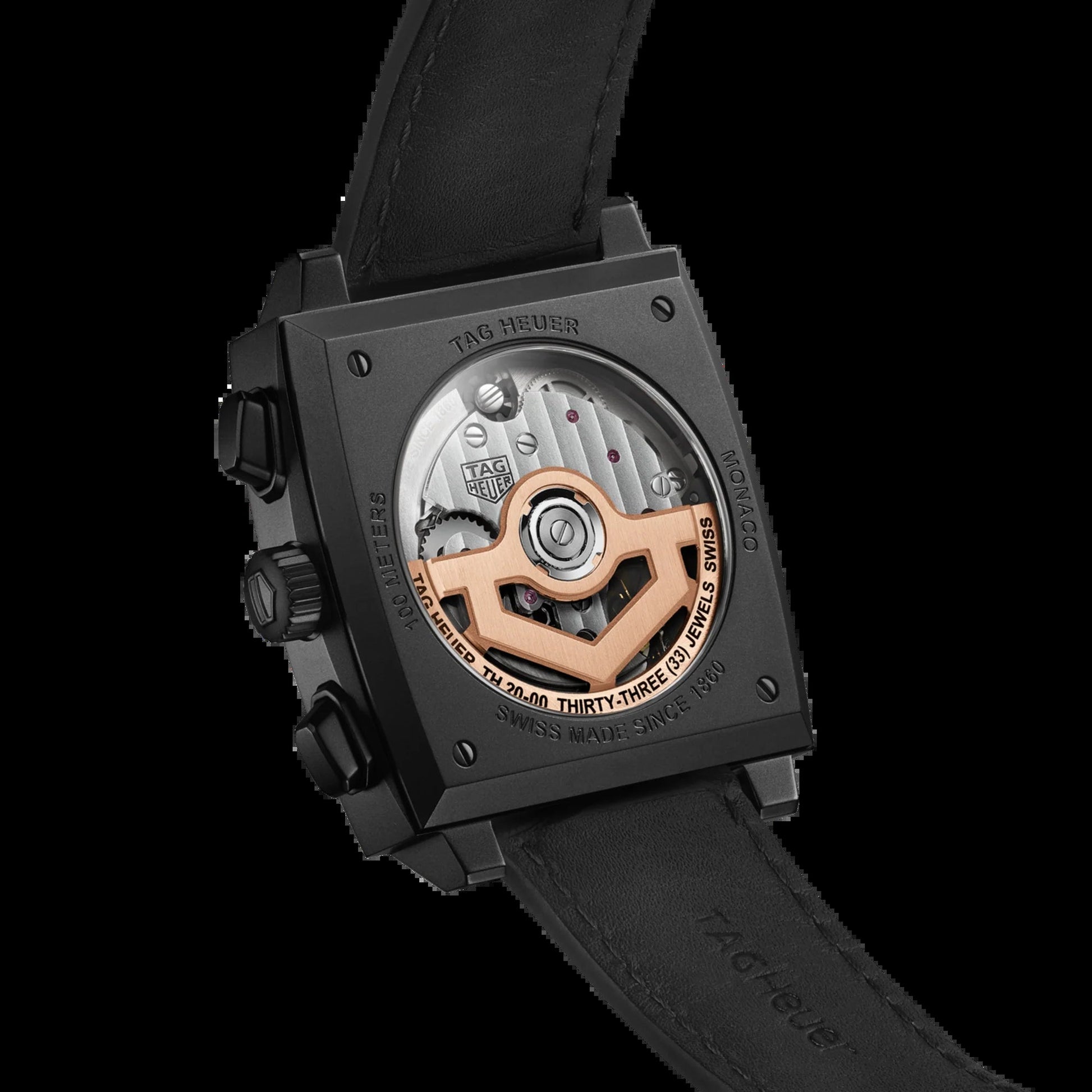 Unworn  Monaco Chronograph Automatic, Black DLC Titanium, 39Mm, Ref# CBL2180.FC6497, Box and Papers