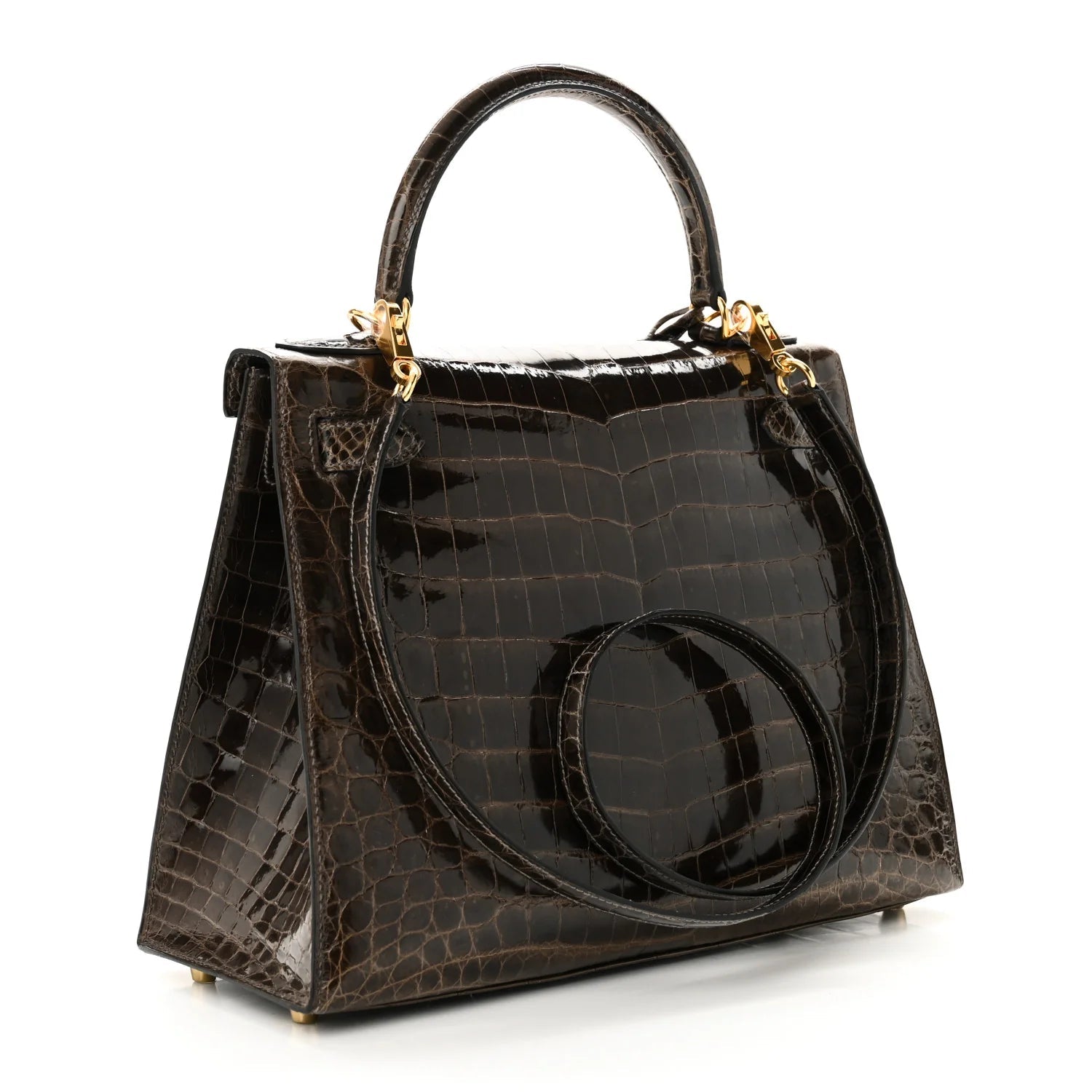 Shiny Niloticus Crocodile Kelly Sellier 28 Gris Elephant