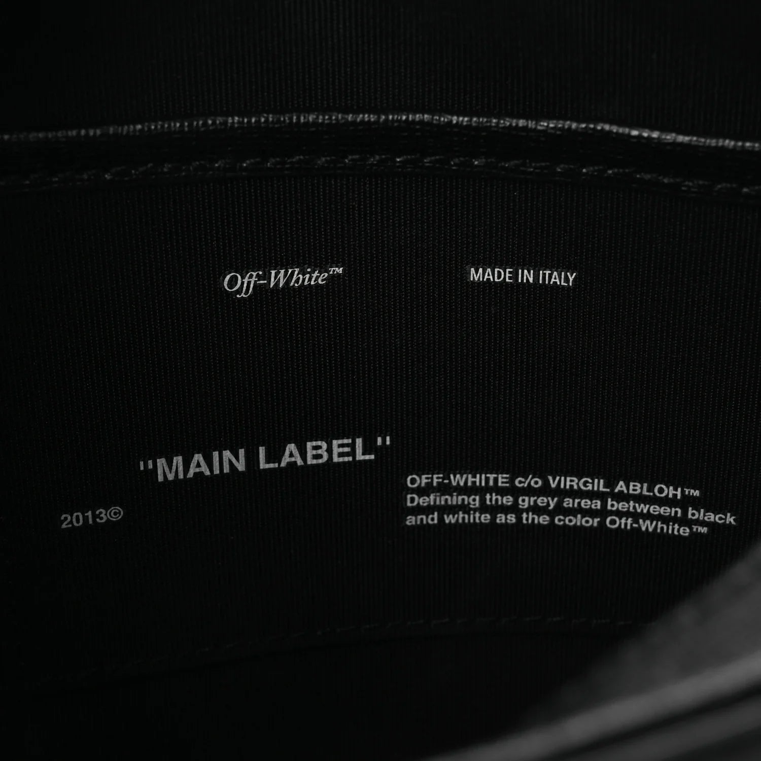 Saffiano Striped Mini Diag Bag Black White