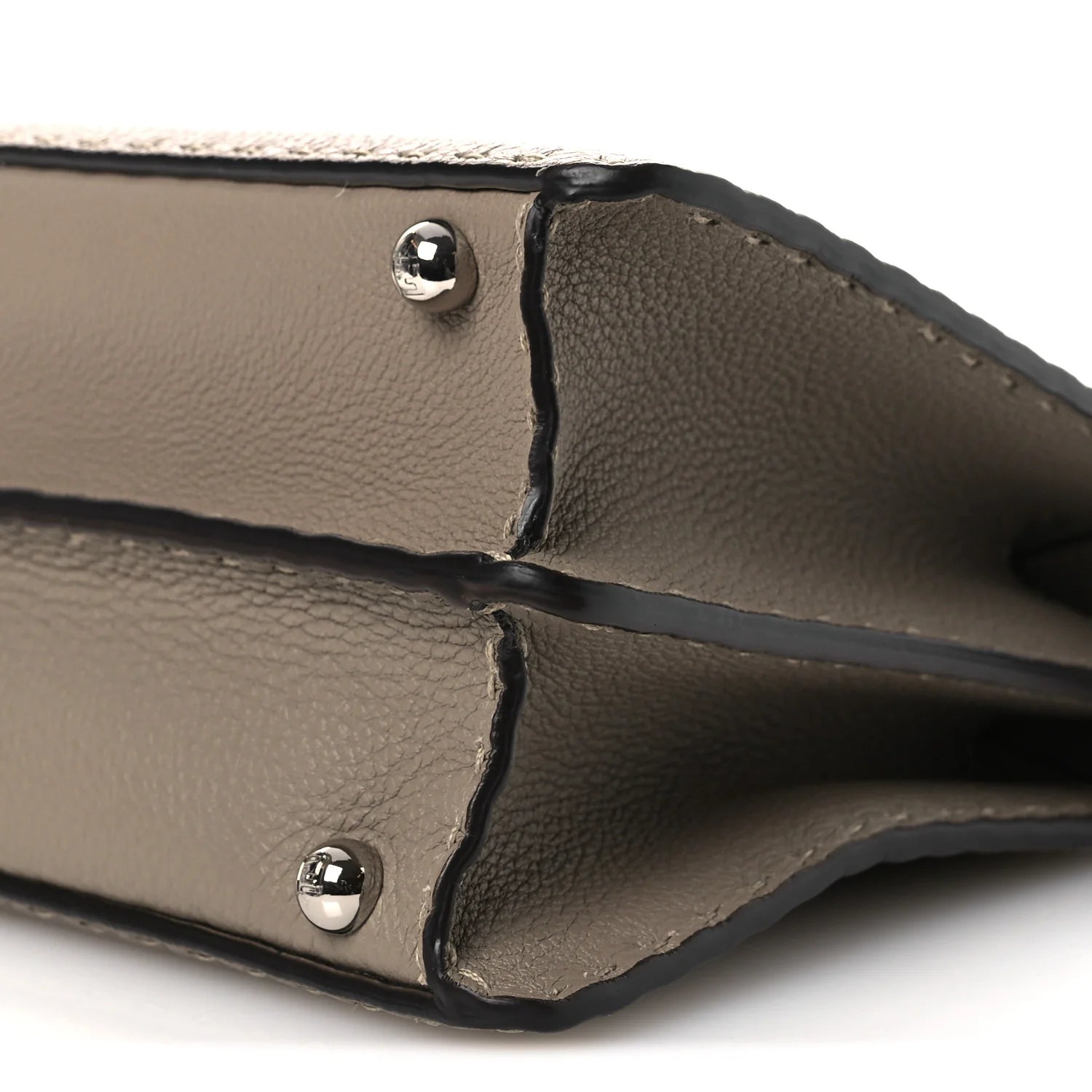 Cuoio Romano Selleria Chamois Small Peekaboo I SEE U Satchel Corda Camelia Cipria