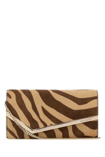 PRINTED CALF HAIR EMMIE CLUTCH