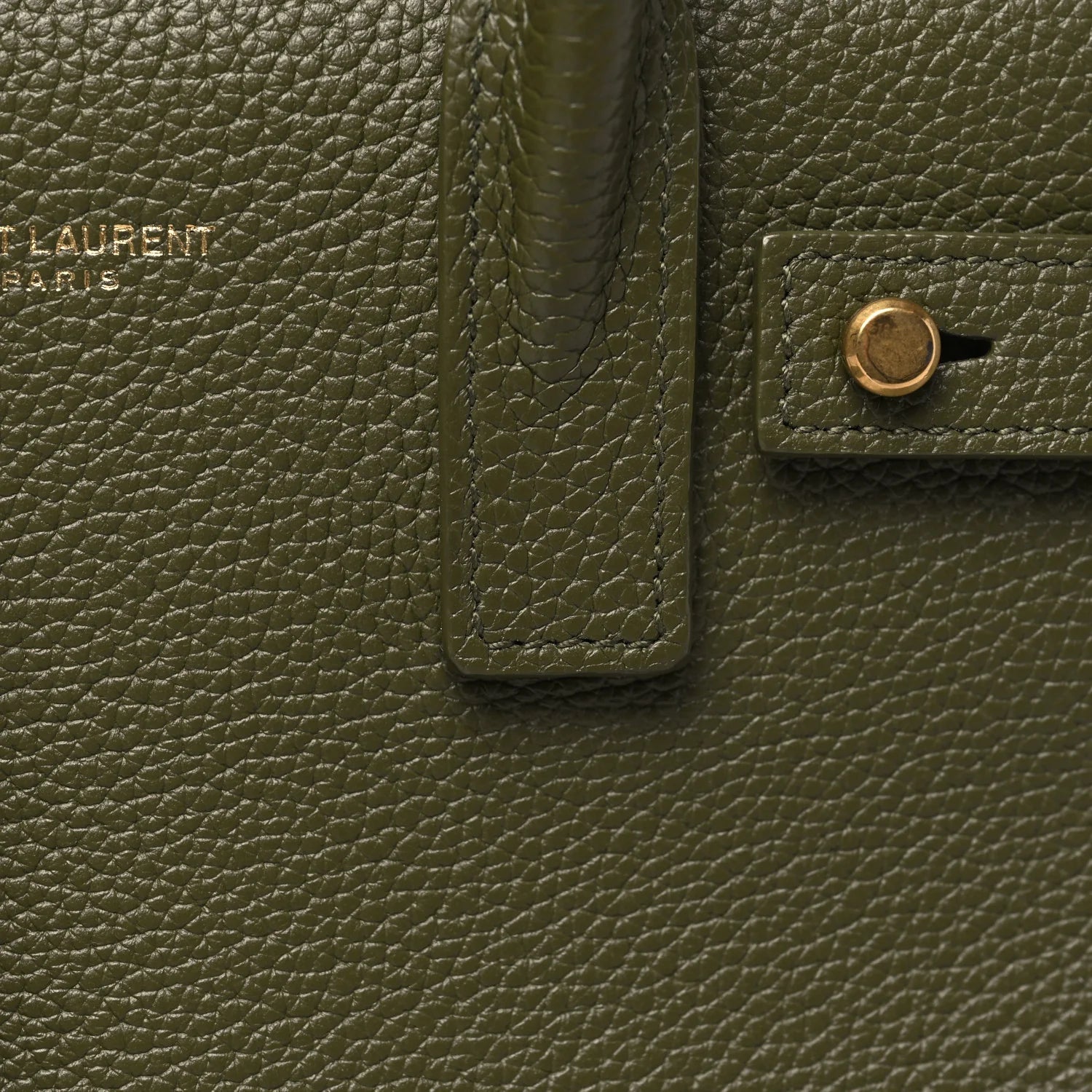 Grained Calfskin Nano Supple Sac De Jour Loden Green
