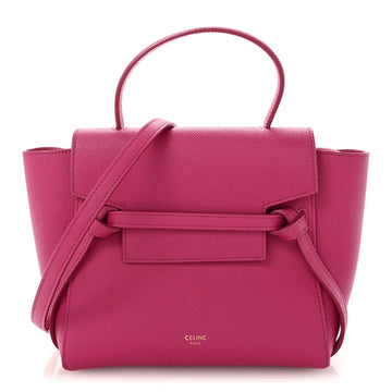 Grained Calfskin Nano Belt Bag Raspberry