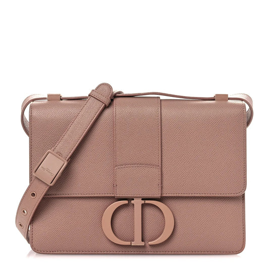 Ultra Matte Grained Calfskin 30 Montaigne Flap Bag Fard