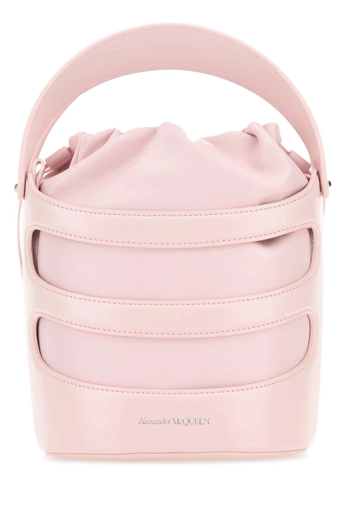 PASTEL PINK LEATHER the RISE BUCKET BAG