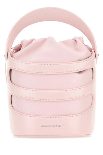 PASTEL PINK LEATHER the RISE BUCKET BAG