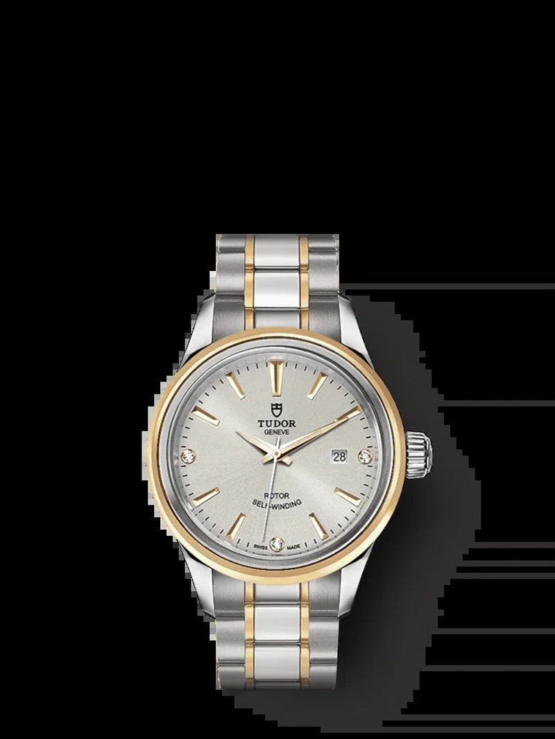 Style, Stainless Steel and Yellow Gold with Diamond-Set, 28Mm, Ref# M12103-0005