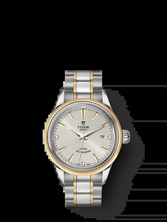Style, Stainless Steel and Yellow Gold with Diamond-Set, 28Mm, Ref# M12103-0005