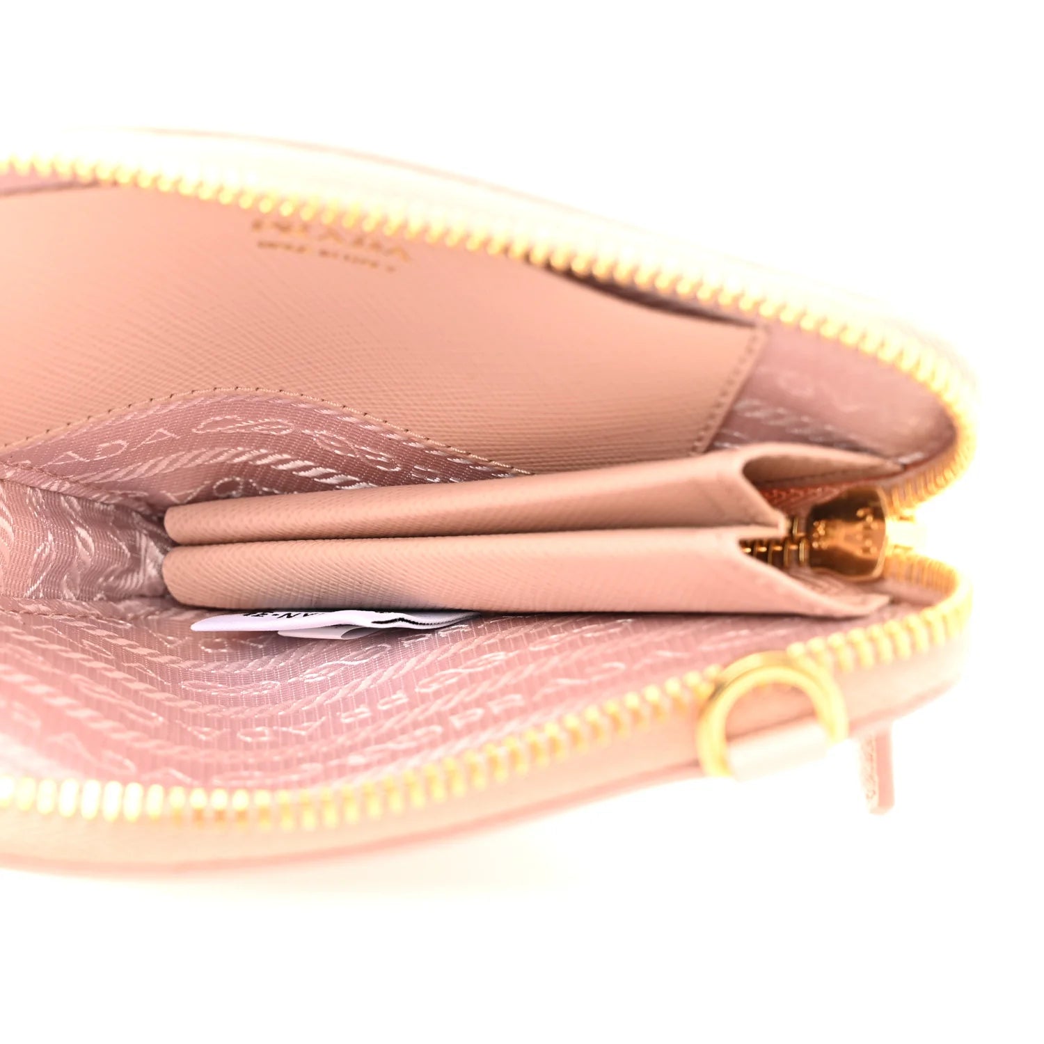 Saffiano Shearling Triangle Mini Pouch Orchidea