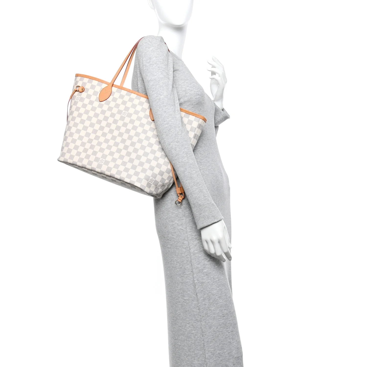 Damier Azur Neo Neverfull MM Rose Ballerine