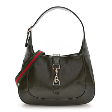 Patent Calfskin Small Jackie Shoulder Bag Luscious Green
