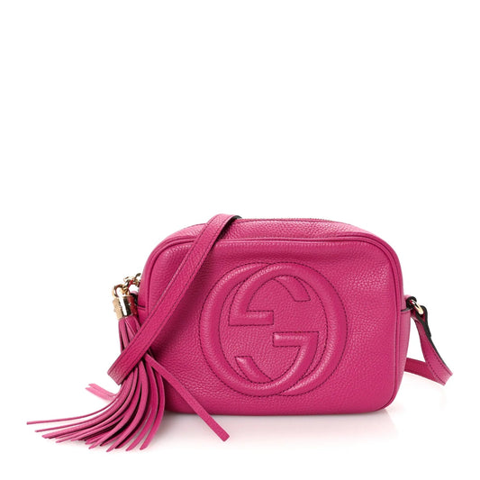 Cellarius Calfskin Small Soho Disco Bag Bright Bouganville