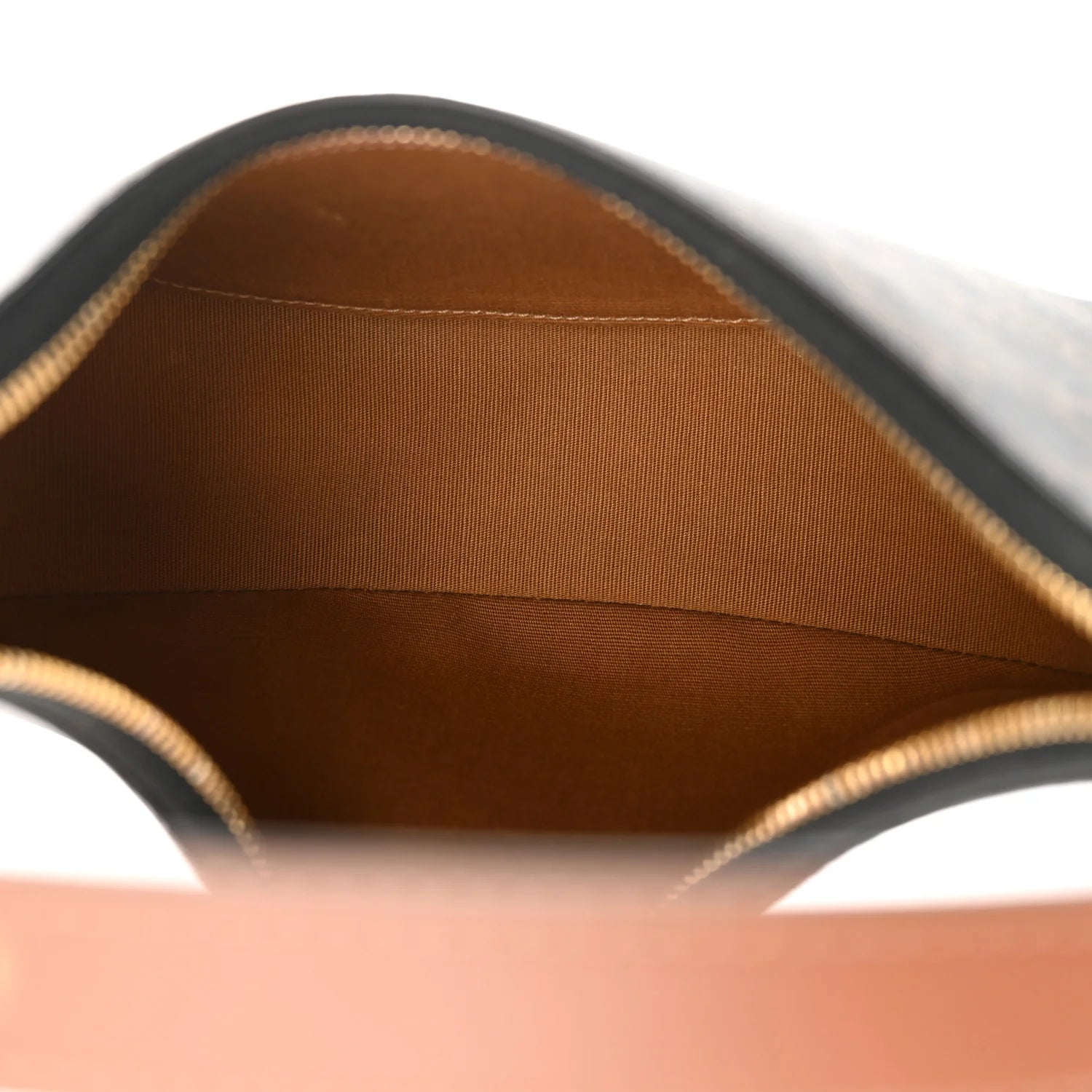 Triomphe Canvas Calfskin Ava Shoulder Bag Tan