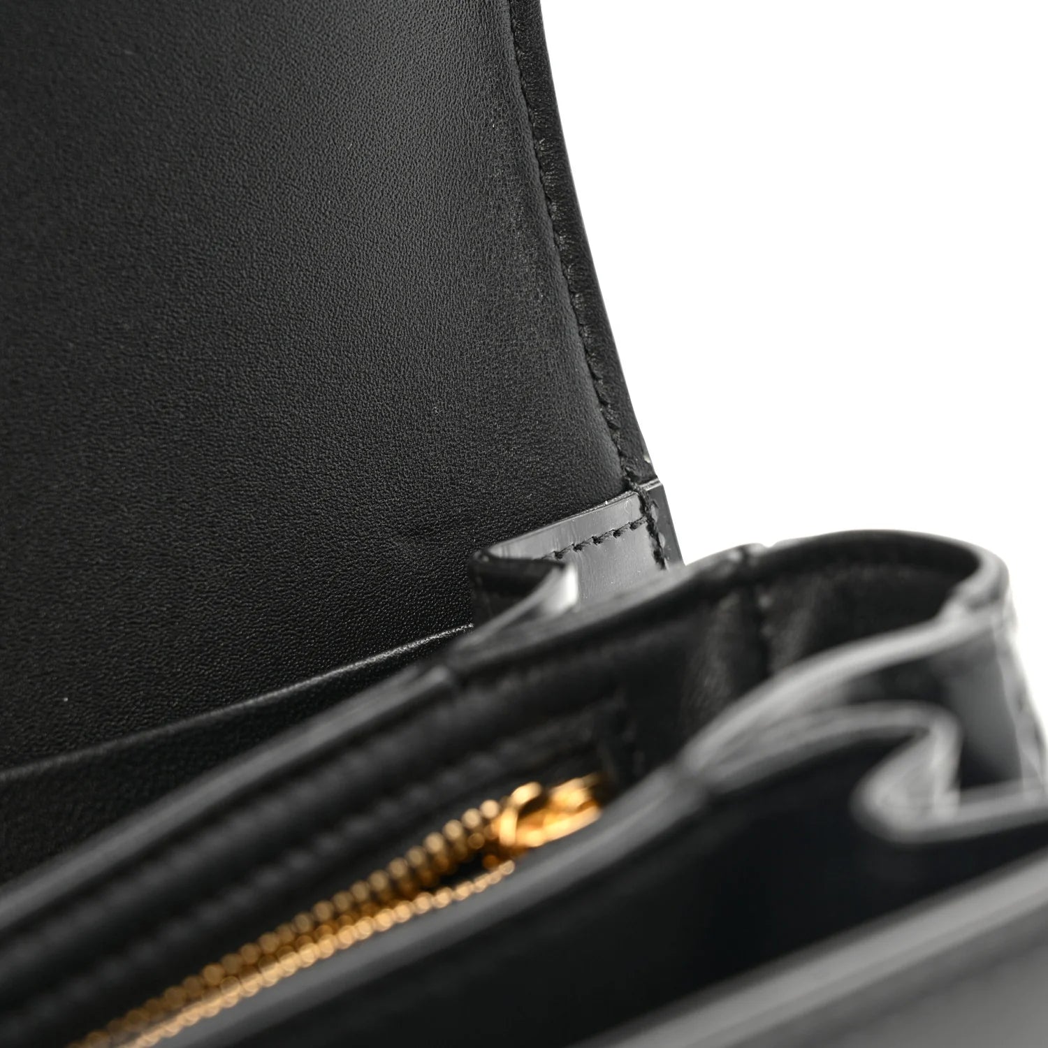 Shiny Calfskin Medium Triomphe Black