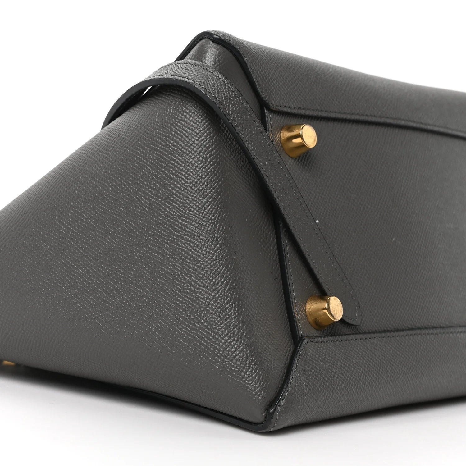 Grained Calfskin Mini Belt Bag Grey