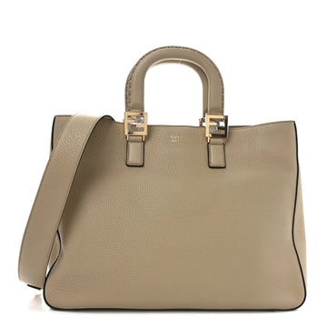 Cuoio Romano Selleria Medium FF Tote Miele Scuro