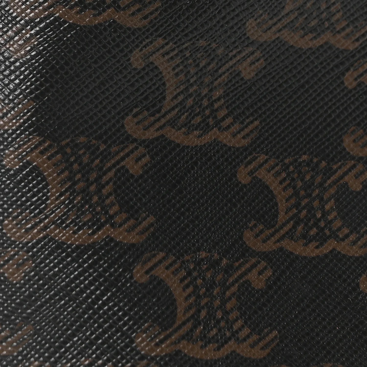 Triomphe Canvas Calfskin Small Drawstring Bucket Bag Tan