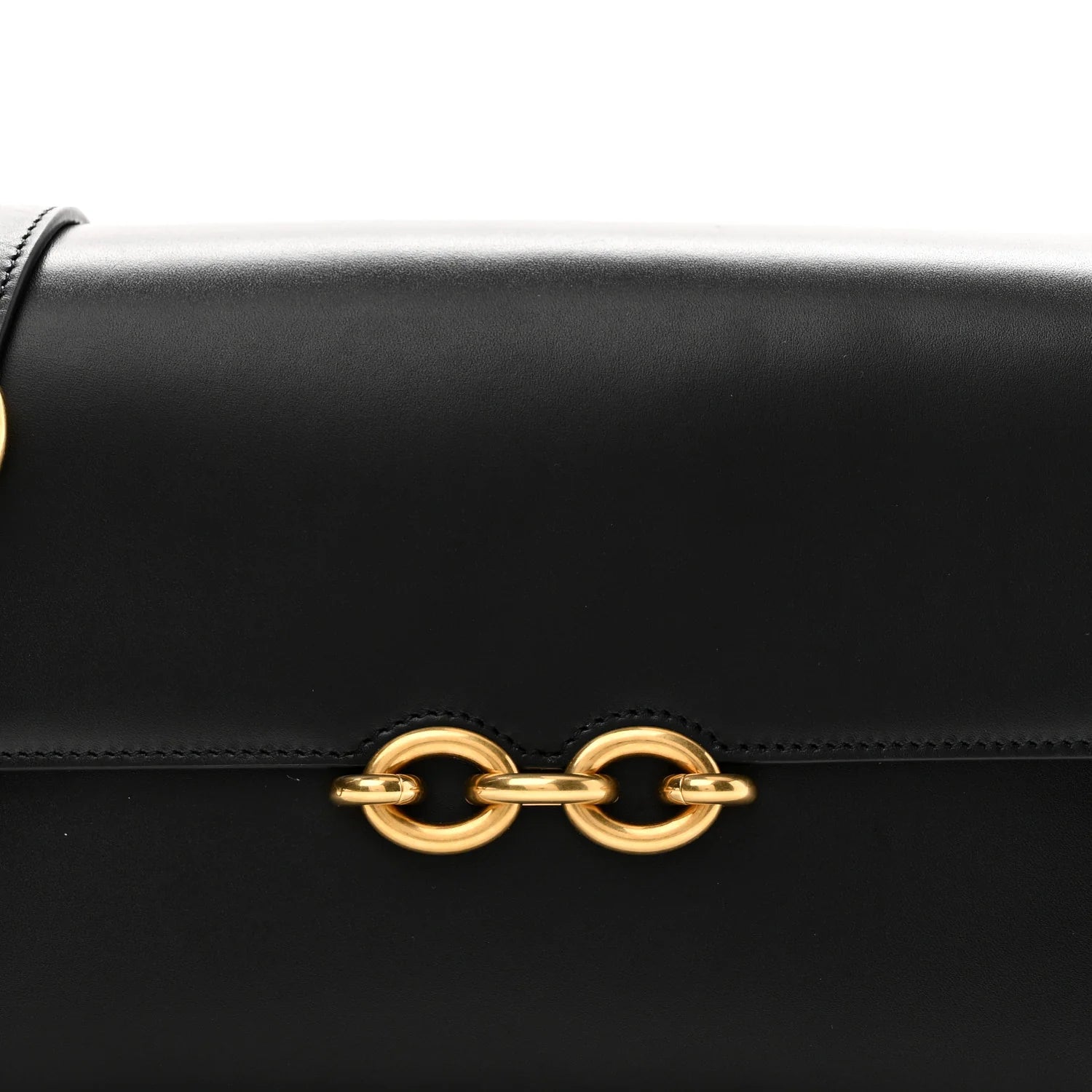 Smooth Calfskin Le Maillon Satchel Black