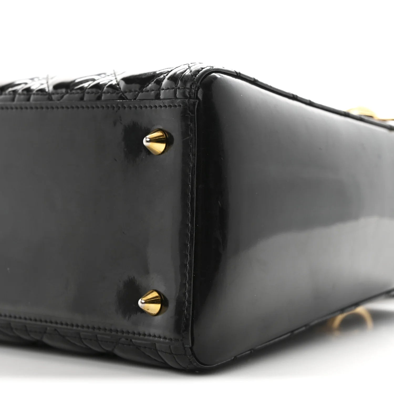 Patent Cannage Medium Lady Dior Black