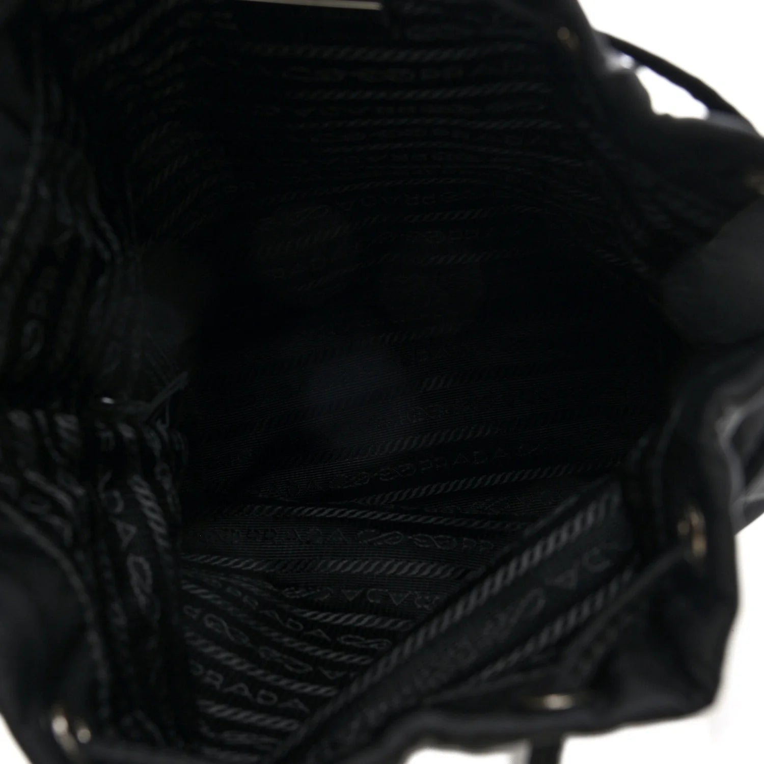 Re-Nylon Vela Drawstring Wristlet Pouch Black