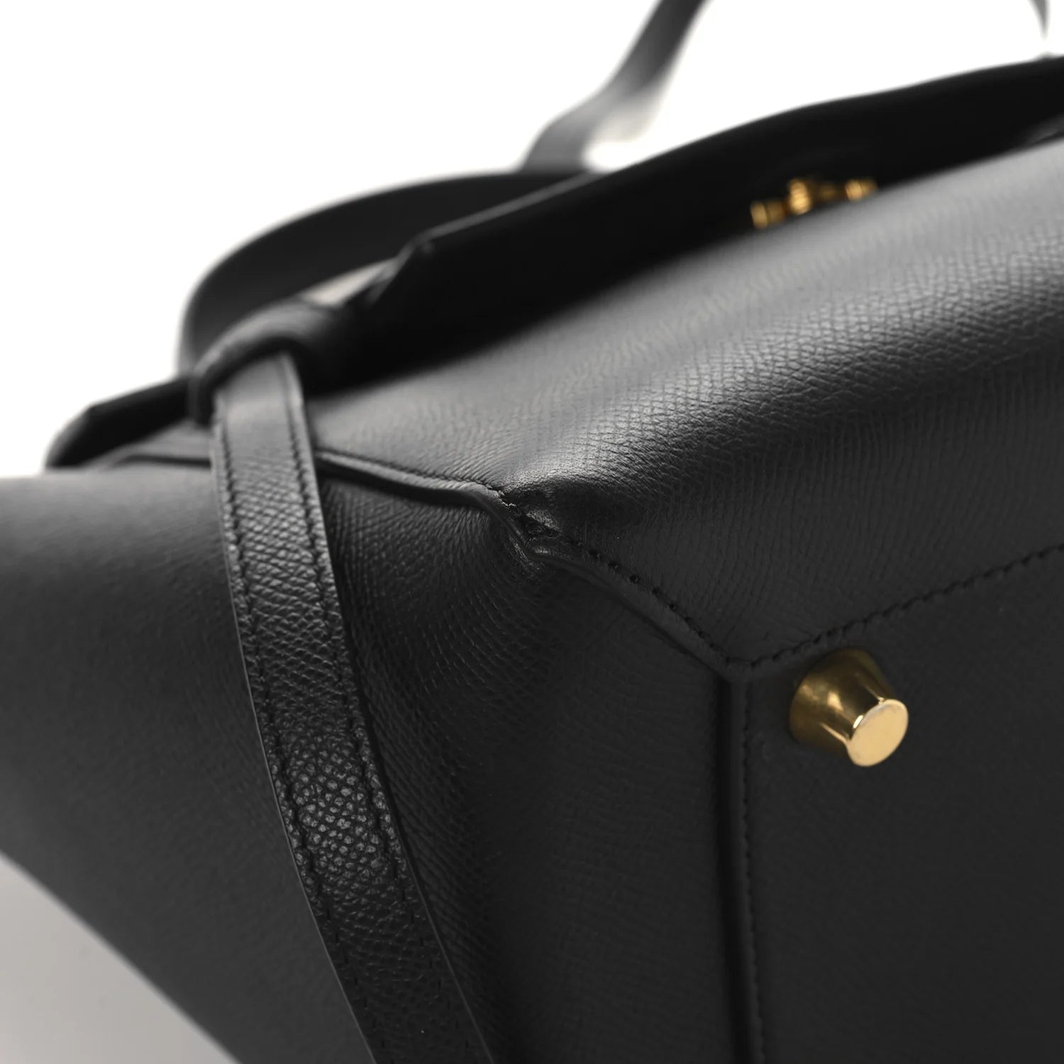 Grained Calfskin Mini Belt Bag Black