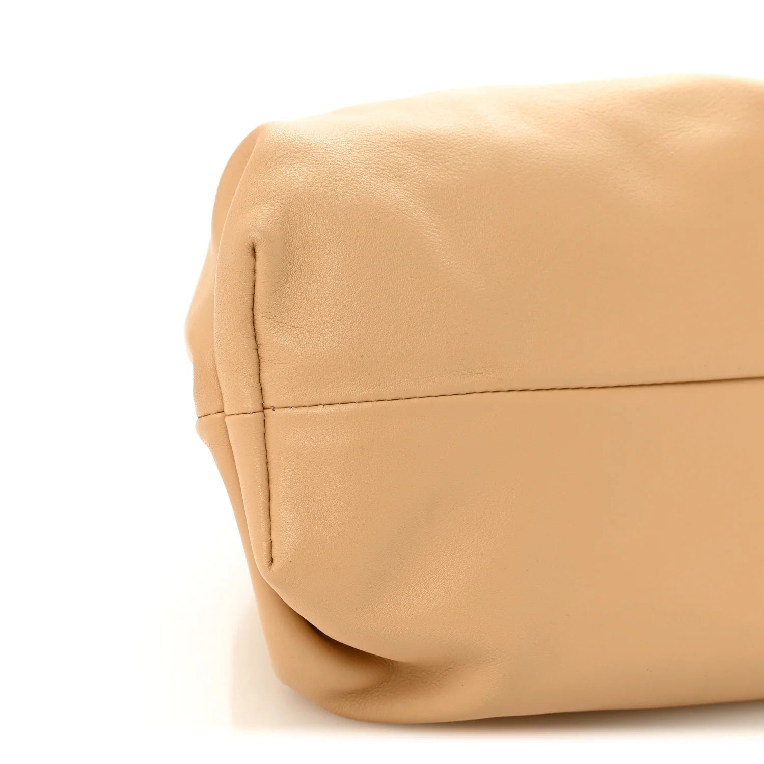 Smooth Butter Calf the Pouch Oversized Clutch Nude