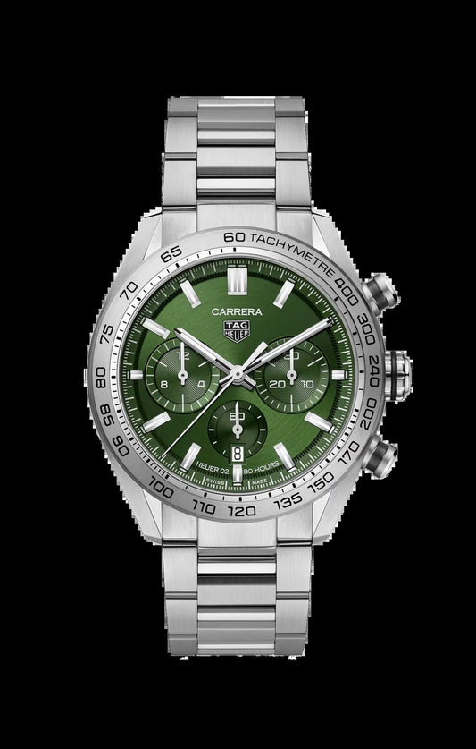 Unworn  Carrera Chronograph, Stainless Steel, 44Mm, Ref# CBN2A10.BA0643, Box & Papers