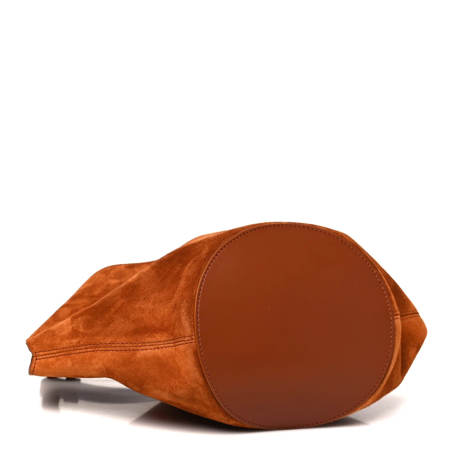 Suede Calfskin Mini Lotus Tote Caramel