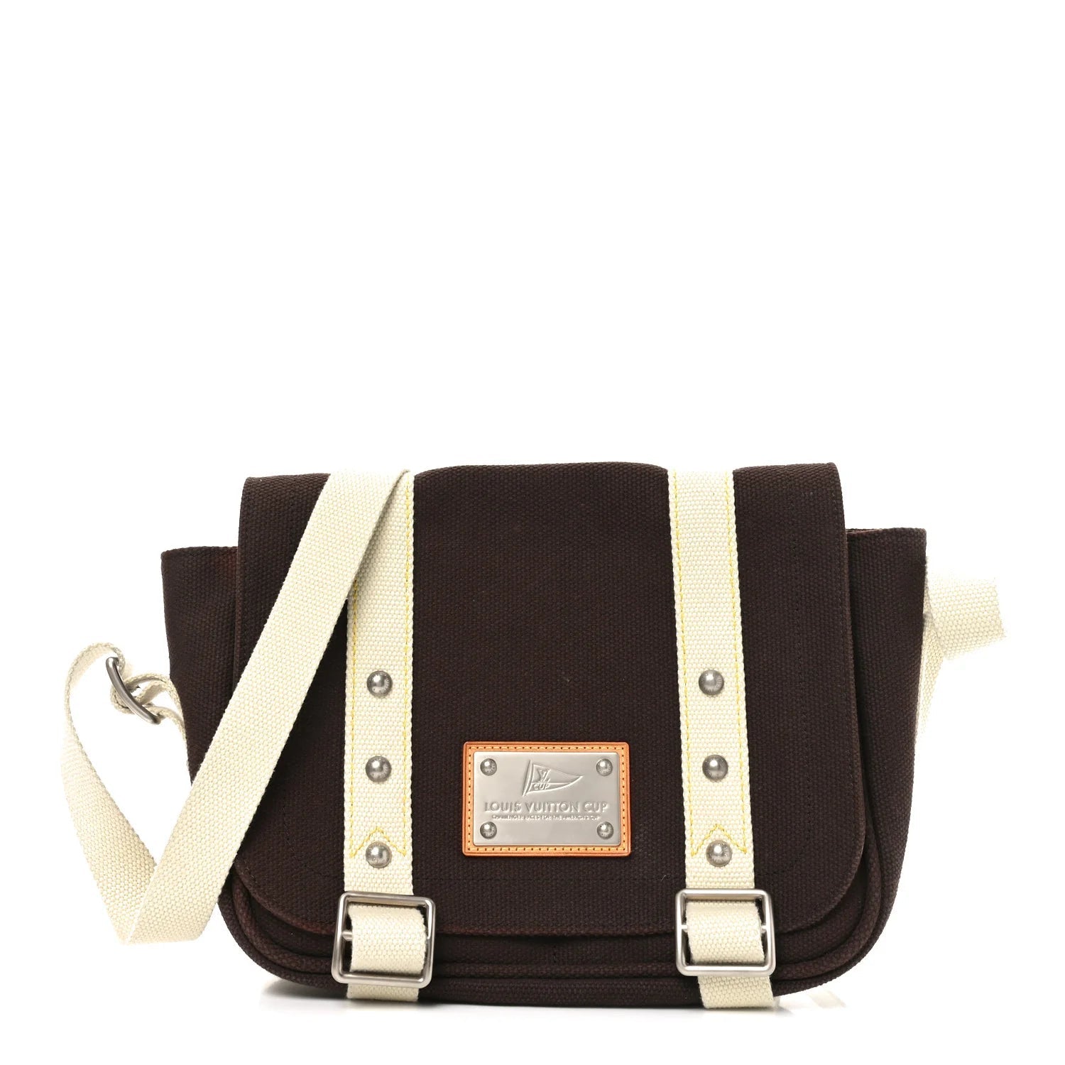 Toile Antigua Besace LV Cup Messenger PM Brown